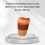 Tintcup, Borosilicate Glass Brew Cup With Silicone Grip & Lid, 350 ml