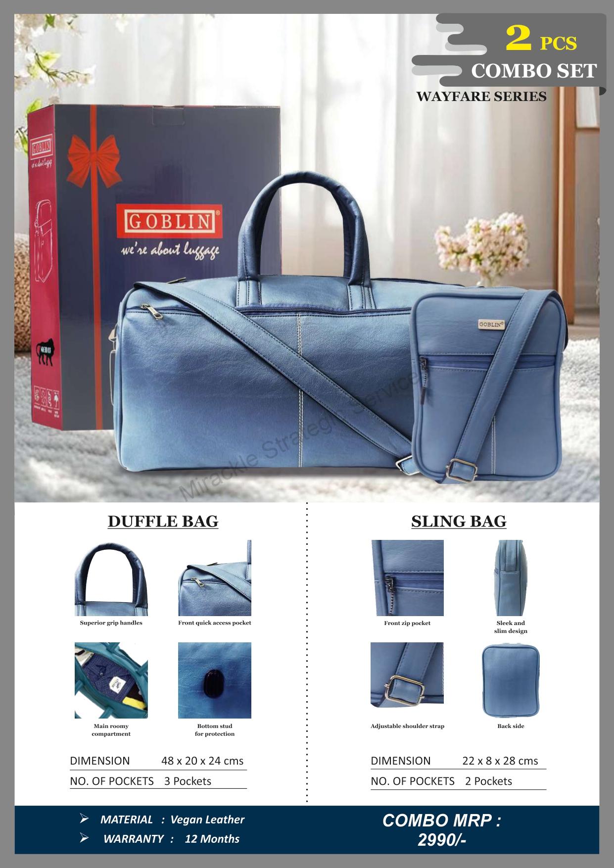 Goblin Wayfare series - Duffle Bag and Sling Bag (2 pcs Combo) - Image 3