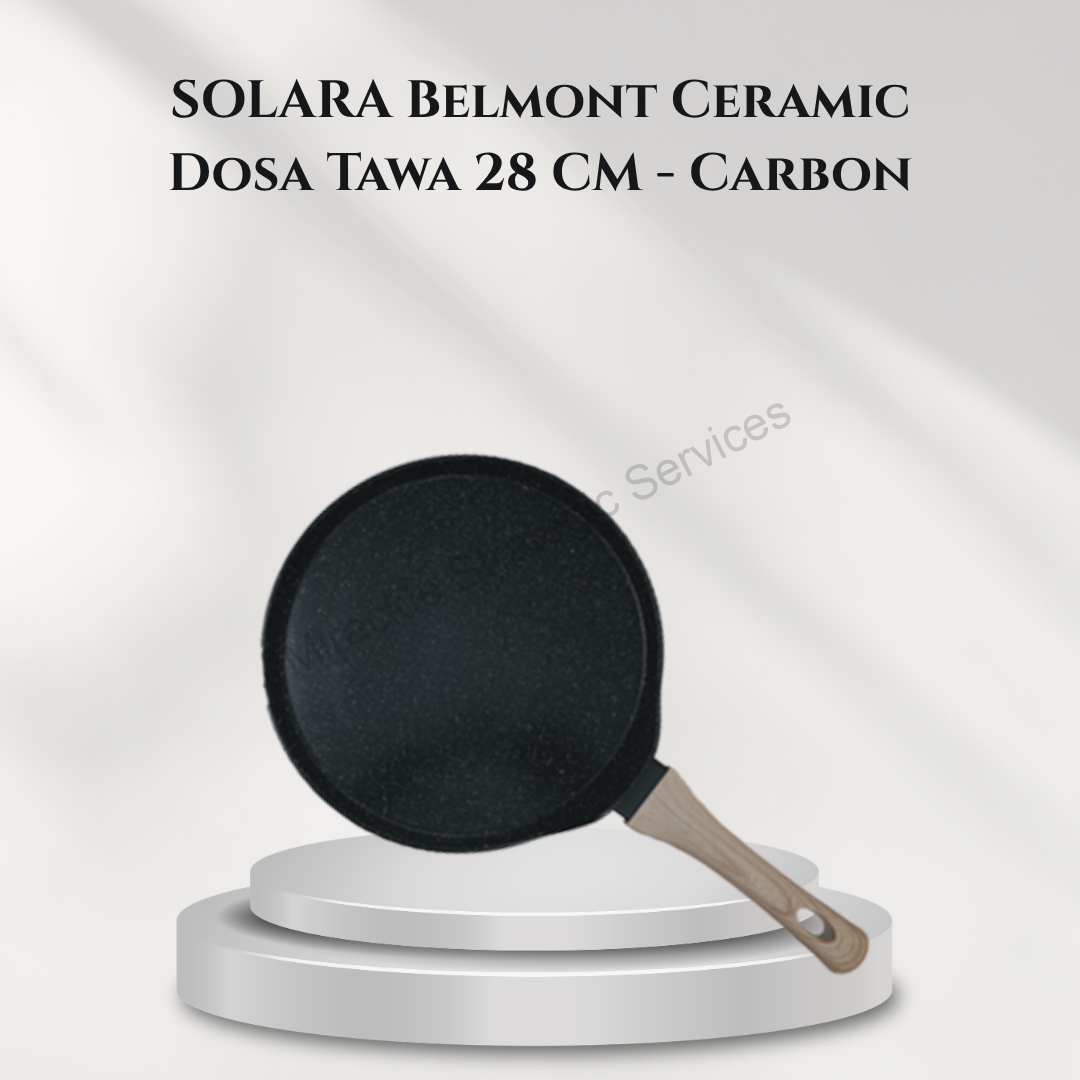 Solara Belmont Ceramic Dosa Tawa 28 CM - Carbon