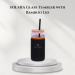 Solara Glass Tumbler with Bamboo Lid