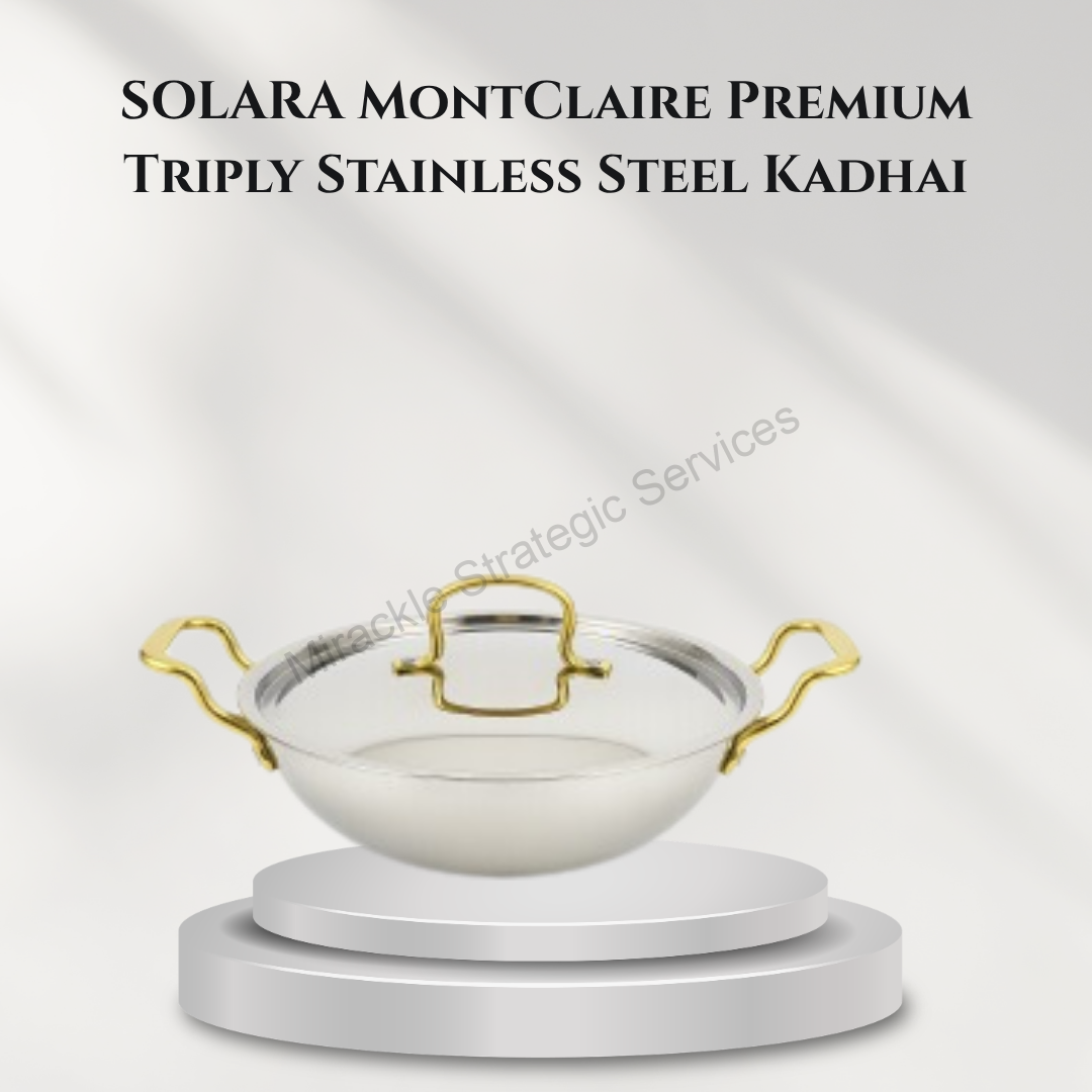 Solara MontClaire Premium Triply Stainless Steel Kadhai