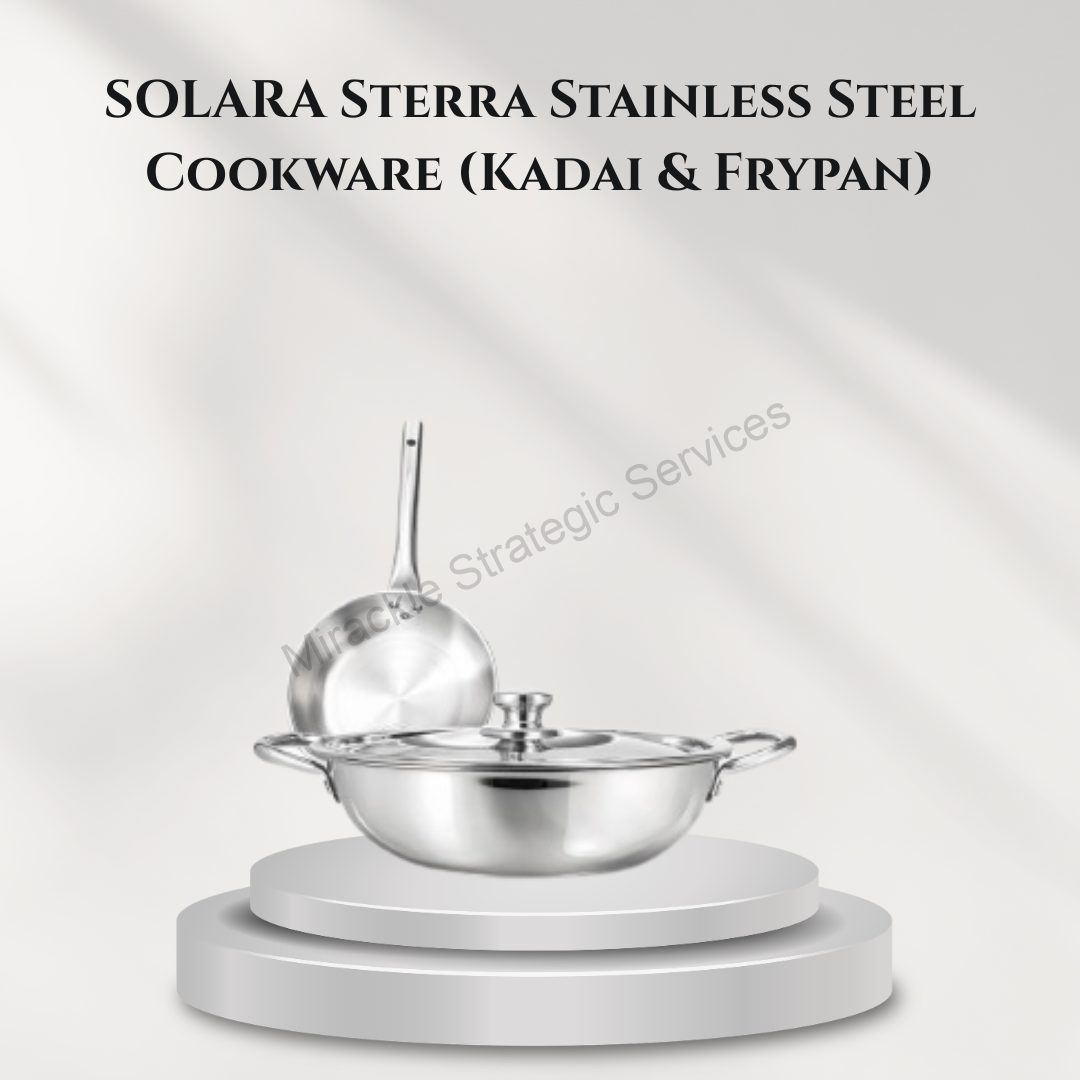 Solara Sterra Stainless Steel Cookware (Kadai & Frypan)