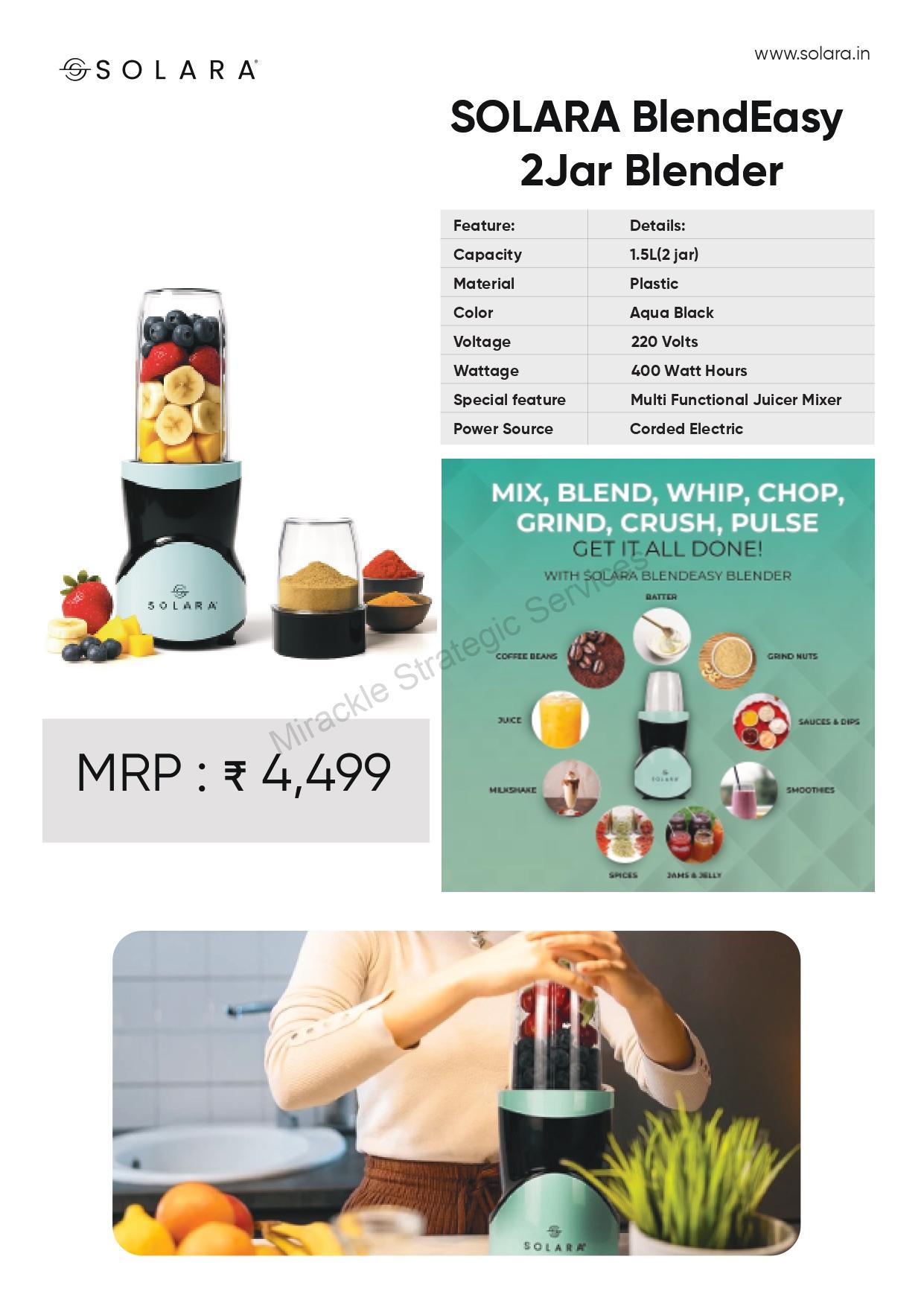 Solara BlendEasy 2Jar Blender - Image 2