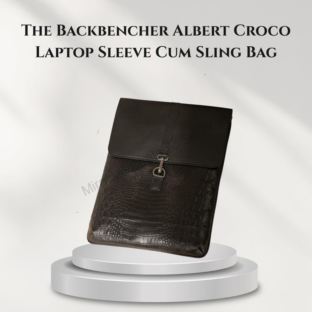 The Backbencher Albert Croco Laptop Sleeve Cum Sling Bag