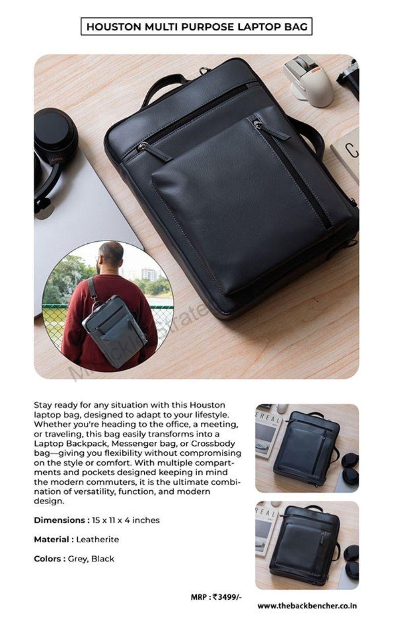 The backbencher Houston Multi Purpose Laptop Bag - Image 2